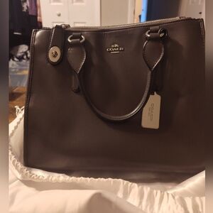 Coach Dark Brown Leather Satchel